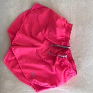 Pink dri-fit Nike running shorts